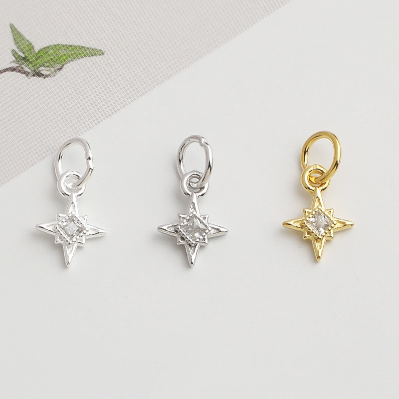925 Silver North Star Charm Sq - Jewelry Making In La recension och pris
