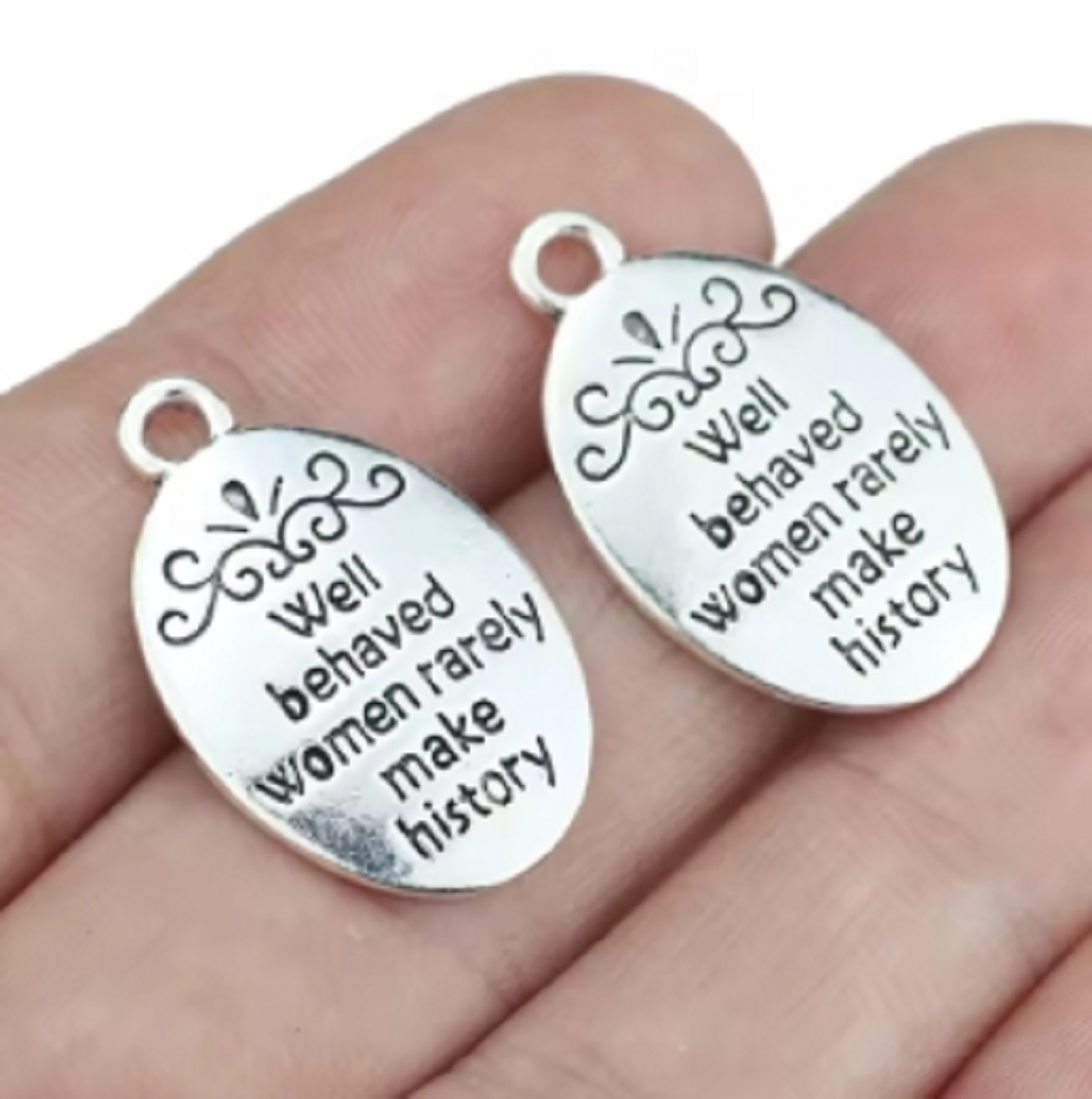 10 Pcs/Lot Oval Antique Silver - Jewelry Making History recension och pris