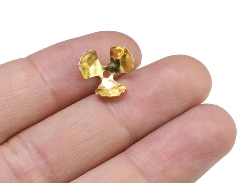 100pcs Brass Bead Caps, Floral - Jewelry Making Gemstones recension och pris