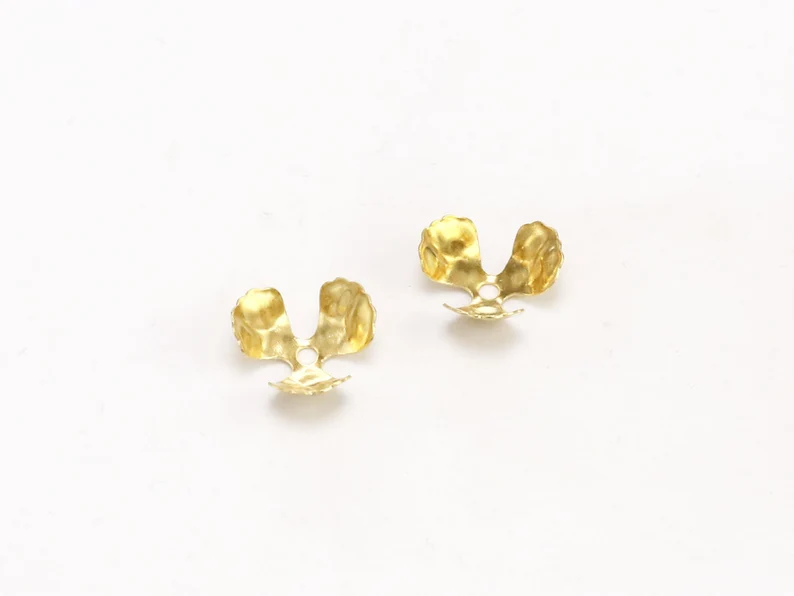100pcs Brass Bead Caps, Floral - Jewelry Making Gemstones recension och pris