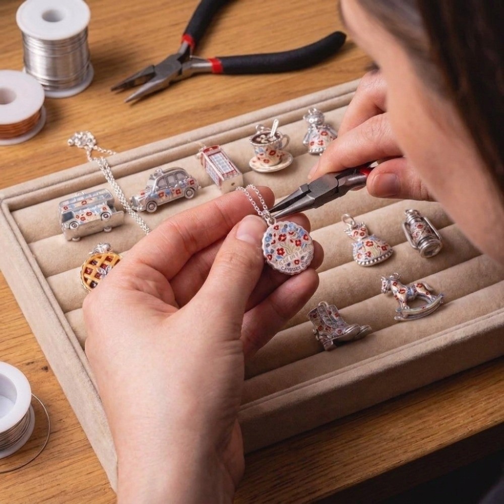 Cute Stainless Steel Cartoon P - Jewelry Making London recension och pris
