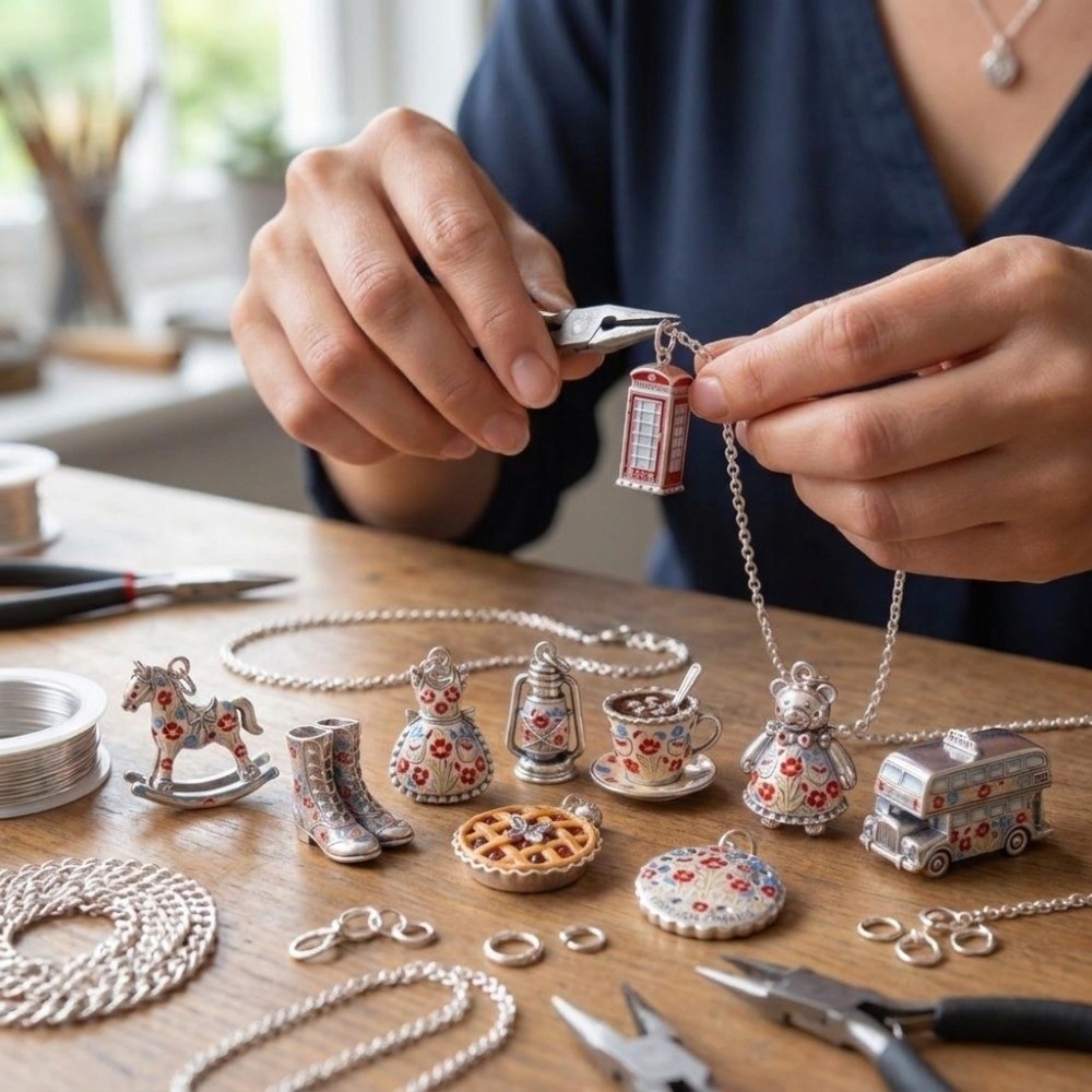 Cute Stainless Steel Cartoon P - Jewelry Making London recension och pris