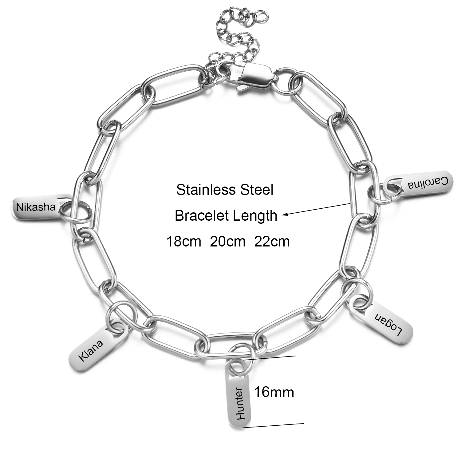 Stainless Steel Jewelry Rory C - Lobster Clasp Silver recension och pris